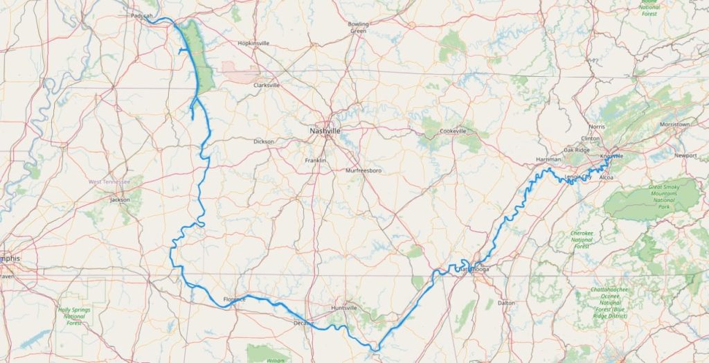 Tennessee River Map